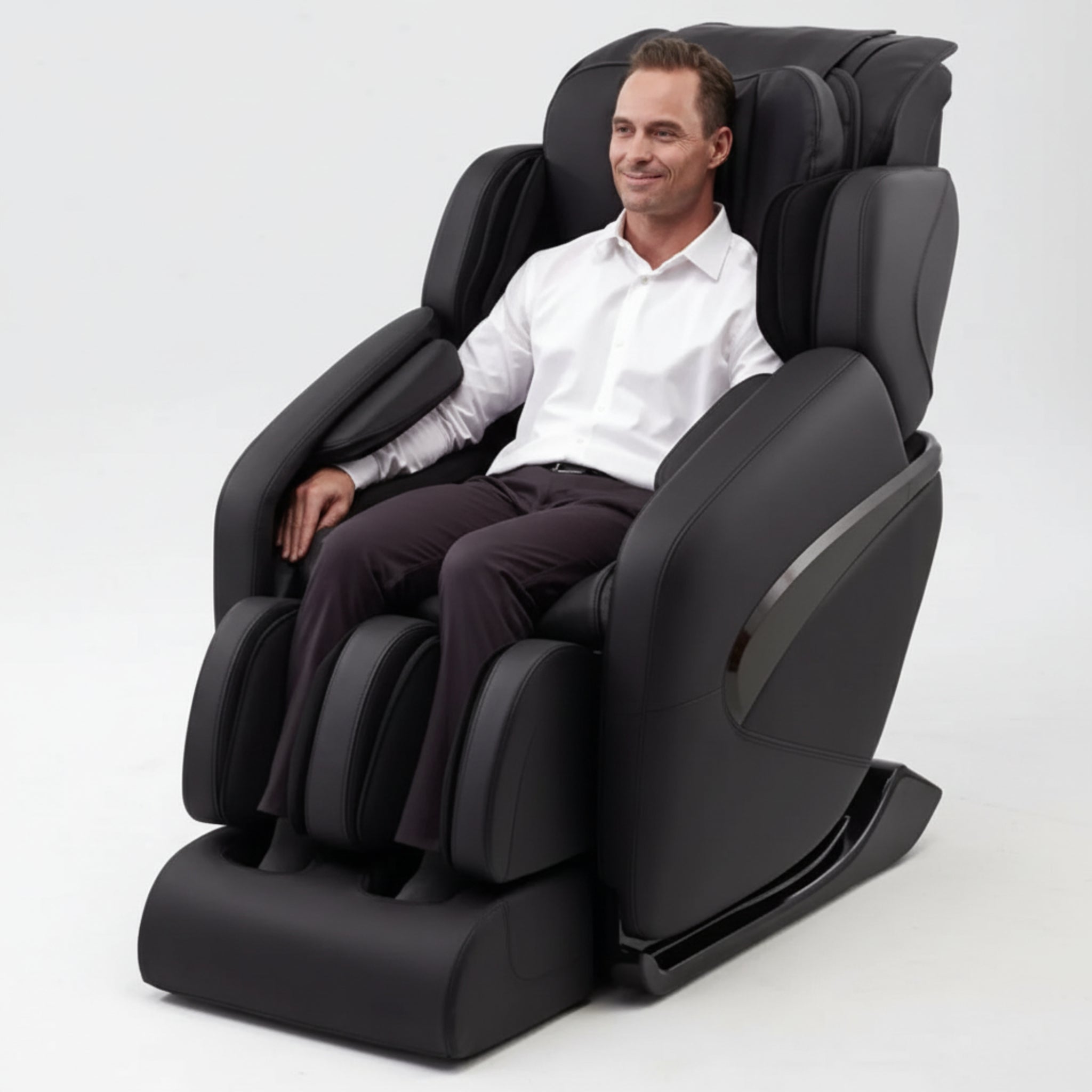 Jin L-Track Deluxe Zero Gravity Full-Body Massage Chair with Lumbar, Forearm & Calf Heat and Shiatsu-Style Calf Massage